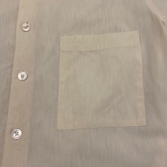 The Row Cotton Wool Blend Cream Button Up Shirt Size S - Picture 3 of 9